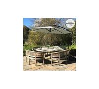 Parasol Cantilever Suspendu 3m Ombre Protection Uv Extérieur Jardin Terrasse Parasol Banane Inclinable Housse Imperméable Avec Manivelle Réglable Couleur Crème Jaune