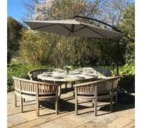 Parasol Cantilever Suspendu 3m Ombre Protection Uv Extérieur Jardin Terrasse Parasol Banane Inclinable Housse Imperméable Avec Manivelle Réglable Couleur Beige Beige