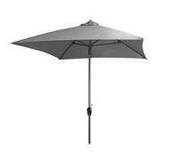 Parasol carré - 250 x 250 cm - Aluminium - Toile Grise