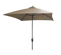 Parasol carré en aluminium avec manivelle 2,5m Tilt taupe - Taupe