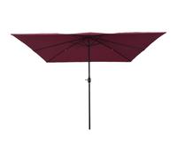 Parasol Carré Vidaxl 295x245 Cm Bordeaux