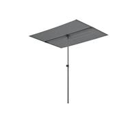 Parasol Carsoli inclinable à 360° rectangulaire 180 x 130 cm gris [pro.tec]