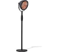 FAVEX - Chauffage électrique Côme sur pied - Extérieur - Acier Noir - 3 puissances de chauffe - 40 x 40 x 210 cm