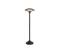 Favex Parasol chauffant électrique Milan Noir – Extérieur, 3 puissances, 60×60×205 cm