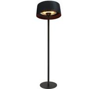 FAVEX - Parasol Chauffant électrique Sirmione Noir- Extérieur - 3 Puissances de Chauffe - Économique - 74 x 74 x224 cm