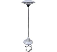Parasol chauffant électrique à infra-rouge sur pied aluminium - Gris - Réglable 1500W et 3000W - Usage extérieur