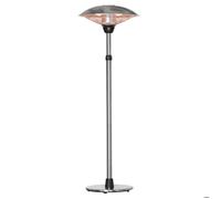 Outsunny Parasol chauffant électrique 3000W Hauteur réglable 160–200 cm Aluminium Argent
