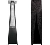 Parasol Chauffant Gaz Stockholm 13kw Acier Noir + Housse De Protection Noir