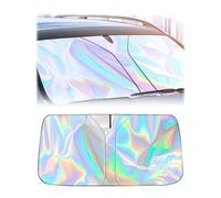 Parasol Coche Delantero,145 x 80 cm, Parasol Delantero Coche Plegable,Para Verano, autoadhesivo, protección Contra el calor, Para parabrisas láser, tamaño Grande, apto Para sedán, SUV, etc