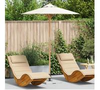 Parasol - Crème - 180x230 cm - Bambou Naturel - Pliable et Anti-UV