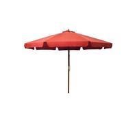 Parasol d extérieur avec mât en bois 330 cm Terre cuite