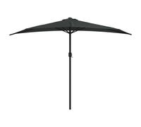 Parasol De Balcon Avec Mât En Aluminium 300 X 150 X 253cm Demi Noir Helloshop26 02_0008303 Multicolore