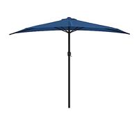 vidaXL Parasol de balcon Demi 300x150x253 cm mât en aluminium Bleu