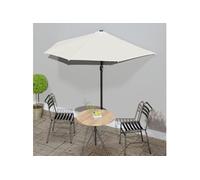Parasol de Balcon et Mât en Aluminium Terre Cuite 270x144x222cm Jardin vidaXL