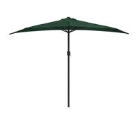 Parasol de balcon avec mât en aluminium vert 300 x 150 cm demi Helloshop26 02_0