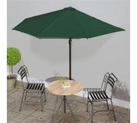 vidaXL Parasol de balcon Demi avec mât en aluminium 300x150 cm Vert