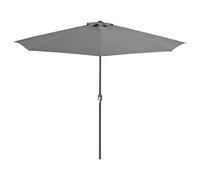 Parasol de balcon et mât en aluminium Anthracite 300x155cm Demi