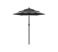 Parasol de Jardin à 3 niveaux avec Mât en Aluminium, Pare-soleil de Patio, Abri de Soleil, Parasol de Plage Terrasse, 313854