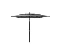 Parasol de Jardin à 3 niveaux avec Mât en Aluminium, Pare-soleil de Patio, Abri de Soleil, Parasol de Plage Terrasse, 313838