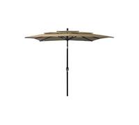 Parasol de Jardin à 3 niveaux avec Mât en Aluminium, Pare-soleil de Patio, Abri de Soleil, Parasol de Plage Terrasse, 313839