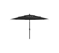 Parasol de Jardin à 3 niveaux avec Mât en Aluminium, Pare-soleil de Patio, Abri de Soleil, Parasol de Plage Terrasse, 313882