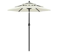 Parasol de Jardin à 3 niveaux avec Mât en Aluminium, Pare-soleil de Patio, Abri de Soleil, Parasol de Plage Terrasse, 313879
