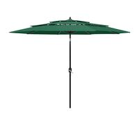 Parasol de Jardin à 3 niveaux avec Mât en Aluminium, Pare-soleil de Patio, Abri de Soleil, Parasol de Plage Terrasse, 313877
