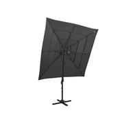 Parasol de Jardin à 4 Niveaux avec Mât en Aluminium, Pare-soleil de Patio, Abri de Soleil, Parasol de Plage Terrasse, 313822