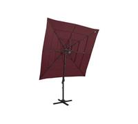 Parasol de Jardin à 4 Niveaux avec Mât en Aluminium, Pare-soleil de Patio, Abri de Soleil, Parasol de Plage Terrasse, 313824