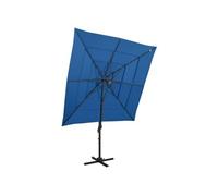 Parasol de Jardin à 4 Niveaux avec Mât en Aluminium, Pare-soleil de Patio, Abri de Soleil, Parasol de Plage Terrasse, 313827