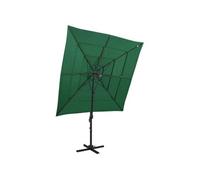Parasol de Jardin à 4 Niveaux avec Mât en Aluminium, Pare-soleil de Patio, Abri de Soleil, Parasol de Plage Terrasse, 313821