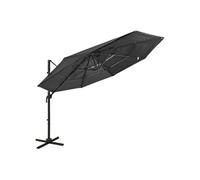 Parasol de Jardin à 4 Niveaux avec Mât en Aluminium, Pare-soleil de Patio, Abri de Soleil, Parasol de Plage Terrasse, 313830