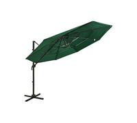 Parasol de Jardin à 4 Niveaux avec Mât en Aluminium, Pare-soleil de Patio, Abri de Soleil, Parasol de Plage Terrasse, 313829