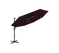 Parasol de Jardin à 4 Niveaux avec Mât en Aluminium, Pare-soleil de Patio, Abri de Soleil, Parasol de Plage Terrasse, 313832