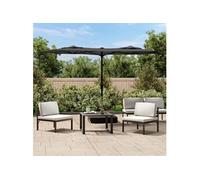 Parasol de Jardin à Double Tête avec LED, Pare-soleil de Patio, Abri de Soleil, Parasol de Plage Terrasse Extérieur, 362971