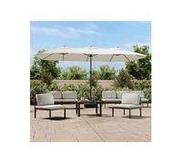 Parasol de Jardin à Double Tête avec LED, Pare-soleil de Patio, Abri de Soleil, Parasol de Plage Terrasse Extérieur, 362953