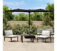 Parasol de Jardin à Double Tête avec LED Pare-soleil Patio Anthracite vidaXL