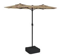 Parasol de jardin à double tête taupe 316x240 cm Taupe G