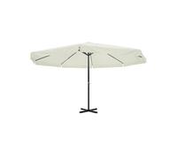 vidaXL Parasol de Jardin Aluminium Blanc 500 cm Pare Soleil Terrasse Plage 40301 Blanc G