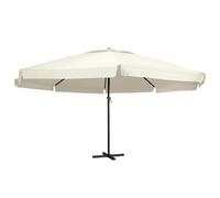 vidaXL Parasol de jardin 500 cm Aluminium Blanc