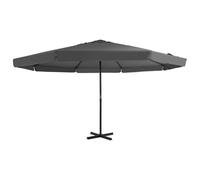 Vidaxl Parasol De Jardin Avec Mât En Aluminium 600 Cm Anthracite