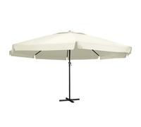 Vidaxl Parasol De Jardin Avec Mât En Aluminium 600 Cm Blanc Sable