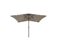 Parasol de Jardin avec LED et Mât en Acier, Pare-soleil de Patio, Abri de Soleil, Parasol de Plage Terrasse 313789