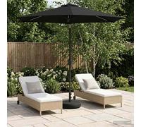 vidaXL Parasol de jardin 270 x 270 cm Polyester avec lampes LED