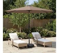 vidaXL Parasol de jardin 270 x 270 cm Polyester avec lampes LED