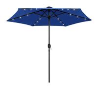 Parasol de Jardin avec Lumières LED et Mât en Aluminium Abri Bleu Azuré vidaXL