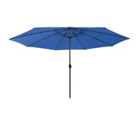 vidaXL Parasol met LED-verlichting 400 cm azuurblauw312537 Bleu G