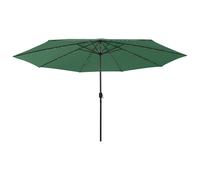 Parasol de Jardin avec Lumières LED et Mât en Métal Abri Terre Cuite vidaXL