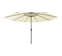 Parasol de Jardin avec Lumières LED et Mât en Métal Abri Terre Cuite vidaXL