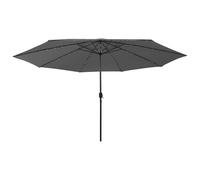 Parasol de Jardin avec Lumières LED et Mât en Métal Abri Terre Cuite vidaXL